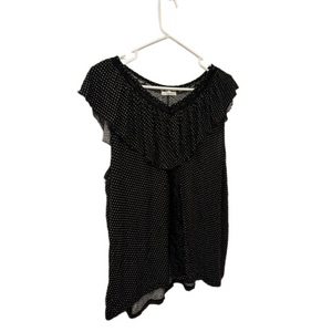 Gently loved Maurice’s sleeveless top size 3 black and white polka dot print